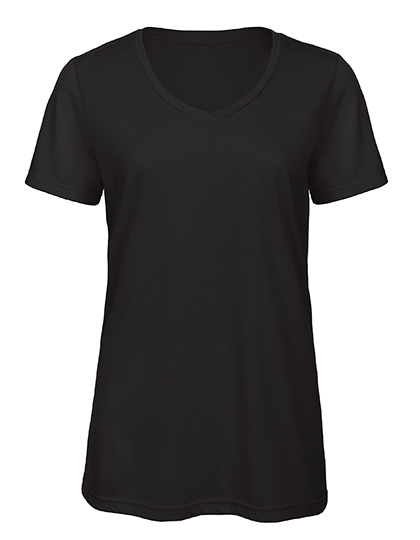 BCTW058 B&C V-Ausschnitt TRIBLEND T-Shirt kurzarm /Damen