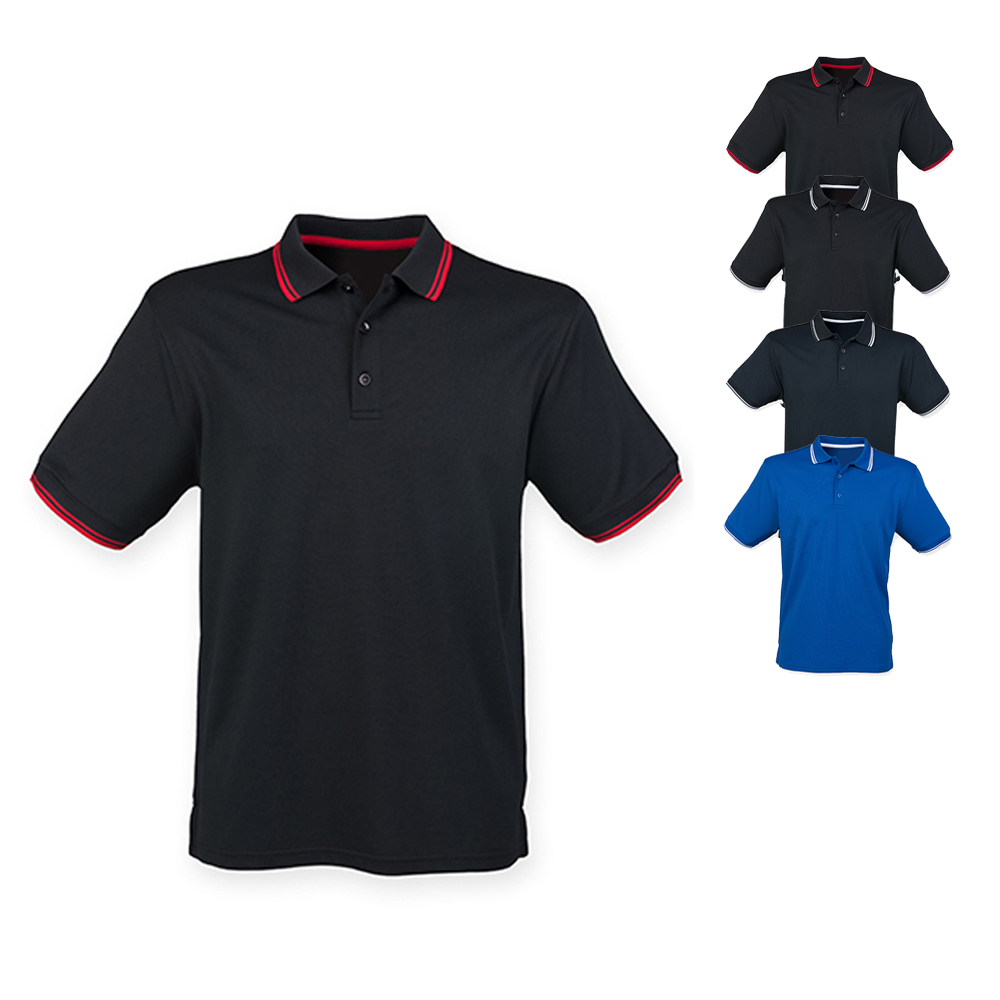 W482 Henbury Mens Coolplus® Kurzarm-Poloshirt für Herren