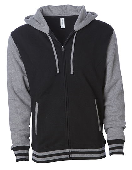 NP351 Independent Unisex schwerer Varsity-Kapuzenjacke mit Reißverschluss