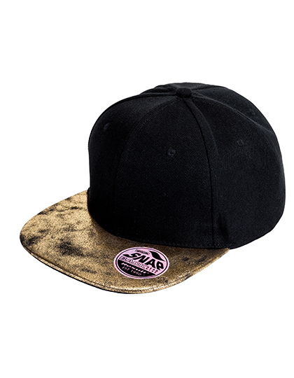 RH87 Result Headwear Kappe Bronx Kappe mit flachem Glitzerschirm