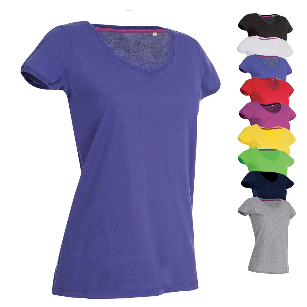 S9130 Stedman® MEGAN V-Ausschnitt T-Shirt kurzarm für Damen