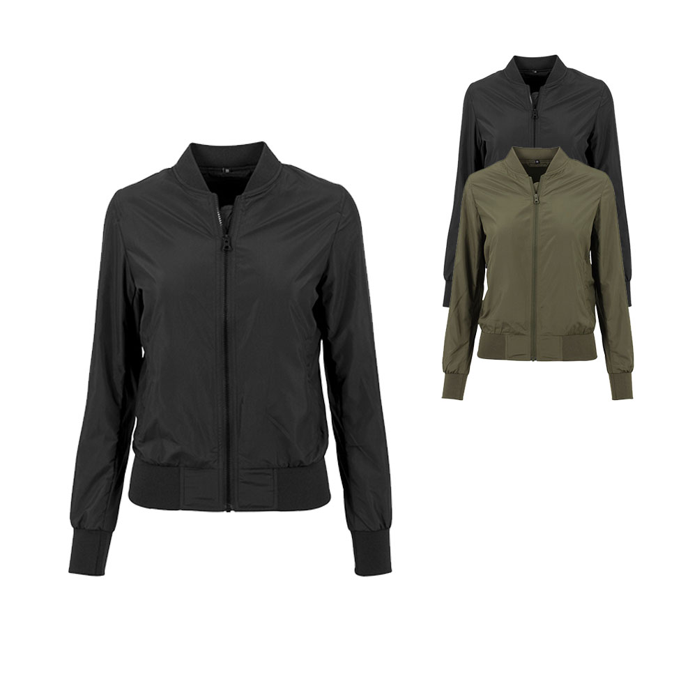 BY044 Build Your Brand Damen Nylon Bomberjacke