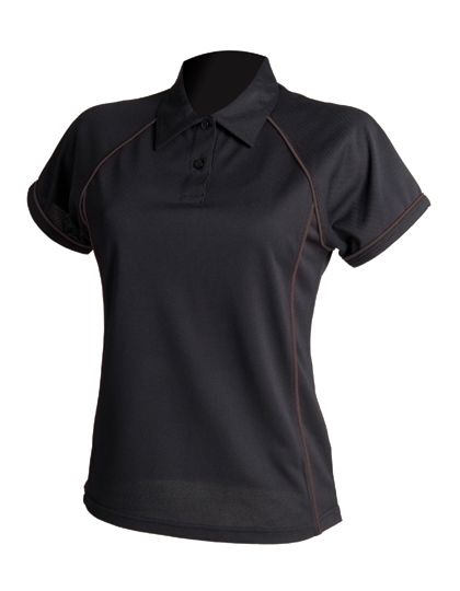 FH371 Finden+Hales Performance-Poloshirt für Damen mit Paspeln