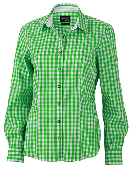 JN637 James+Nicholson Damen Traditionell Bluse