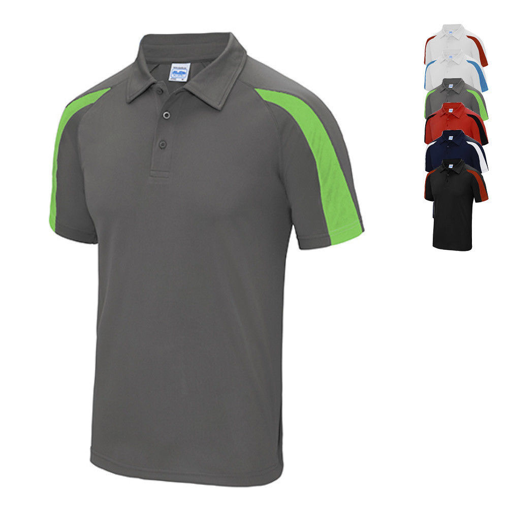 JC043 Just Cool Poloshirt Sportpolo Polohemd mit kontrastfarbenen Einsätzen