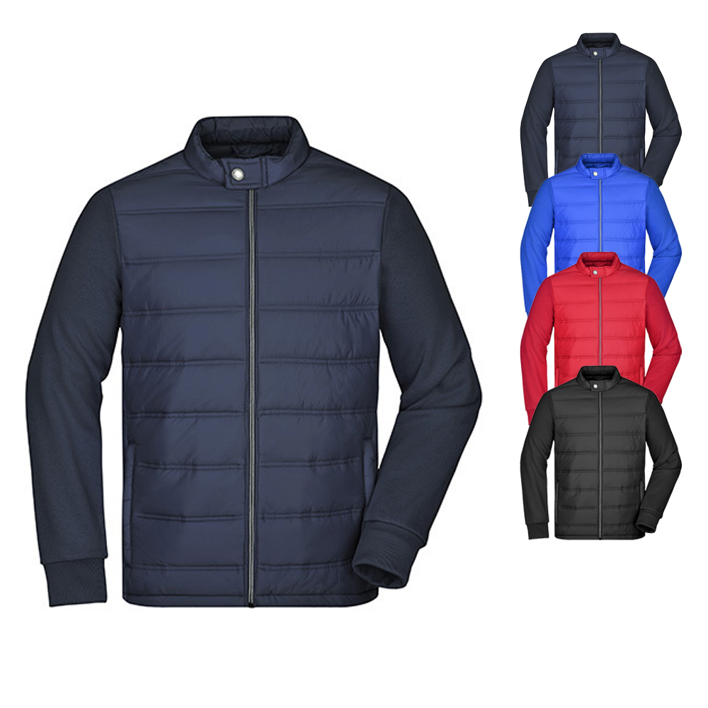 JN1124 James+Nicholson Herren Hybrid Sweatjacke