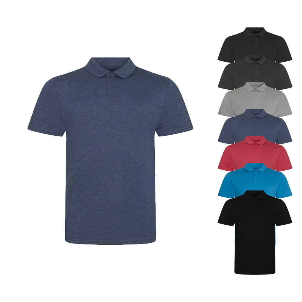 JP001 Just Ts & Polos Poloshirt Kurzarm mit Triblend-Gewebe