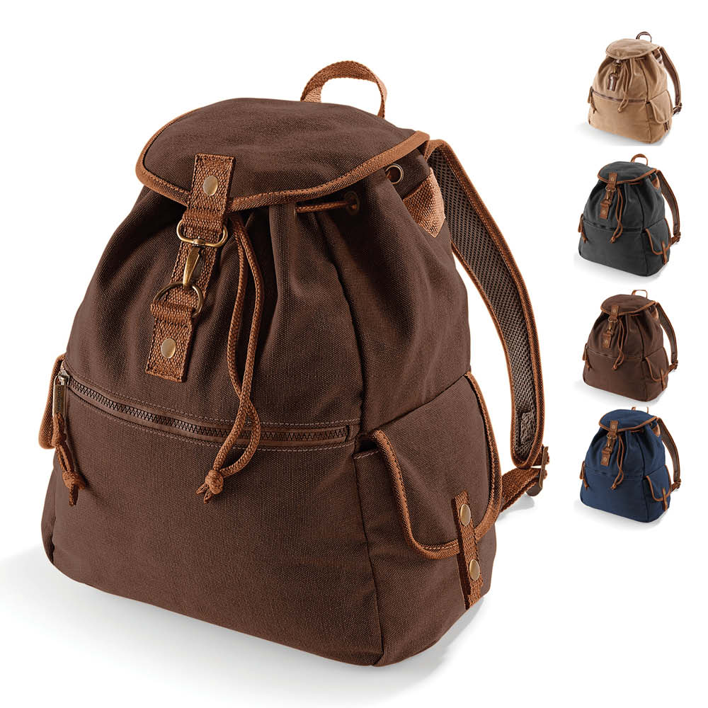 QD612 Quadra VINTAGE Canvas Rucksack