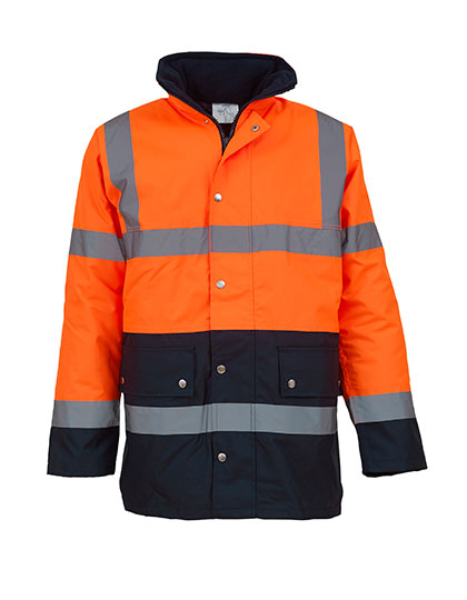 YK302 YOKO Hi-Vis hochsichtbare zweifarbige Autobahn-Jacke