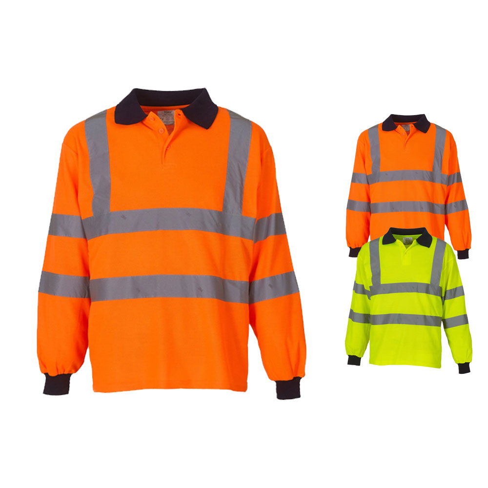 YK310 YOKO Hi-Vis hochsichtbares Langarm Poloshirt