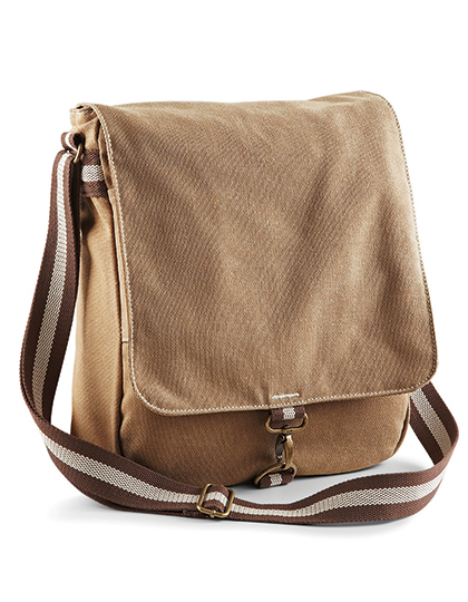 QD611 Quadra VINTAGE Canvas Kuriertasche