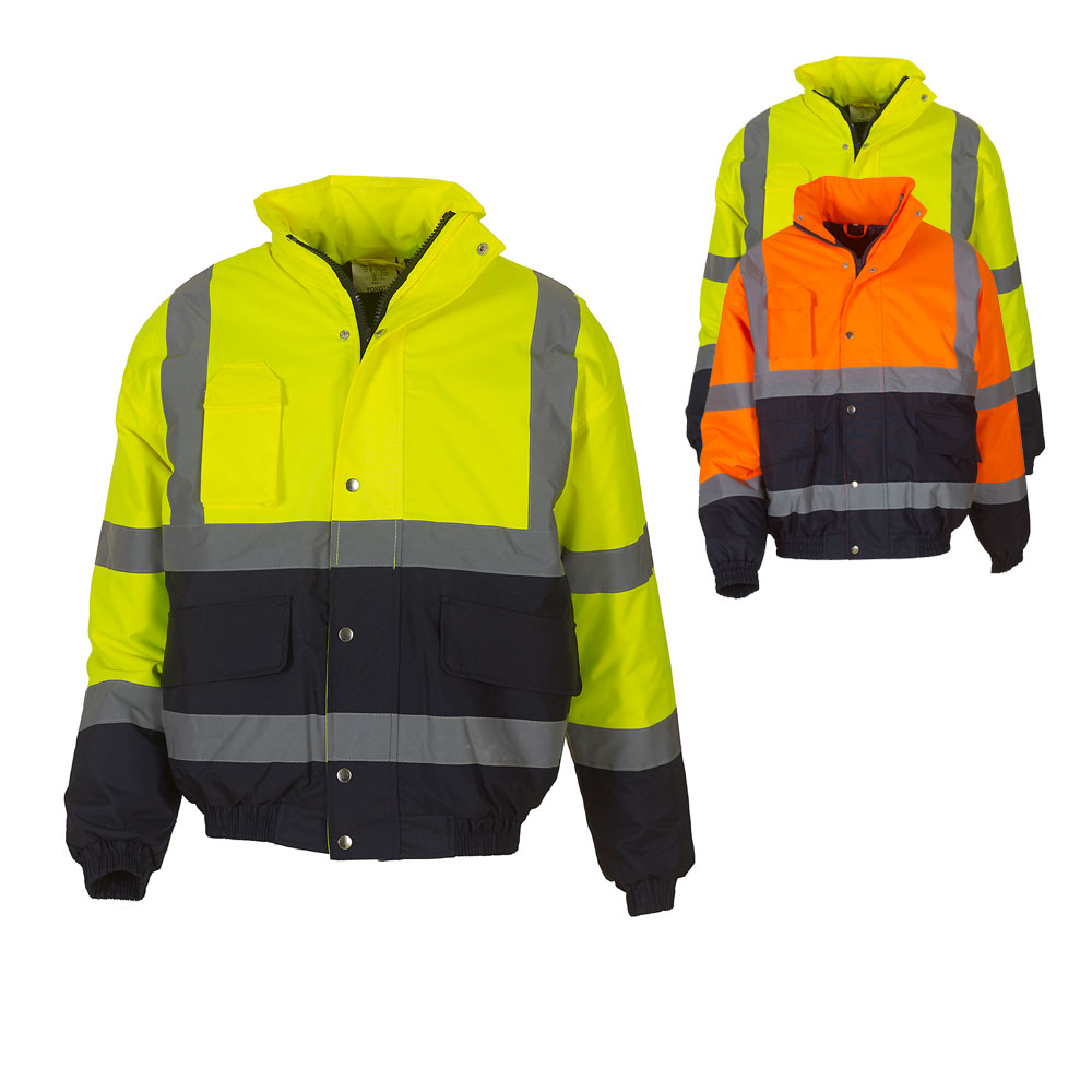 YK218 YOKO Hi-Vis hochsichtbare zweifarbige Bomberjacke