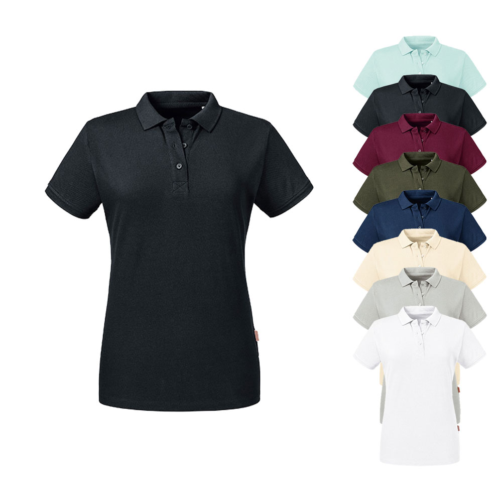 Z508F Russell Pure Organic Damen PURE Polo kurzarm Bio Baumwolle