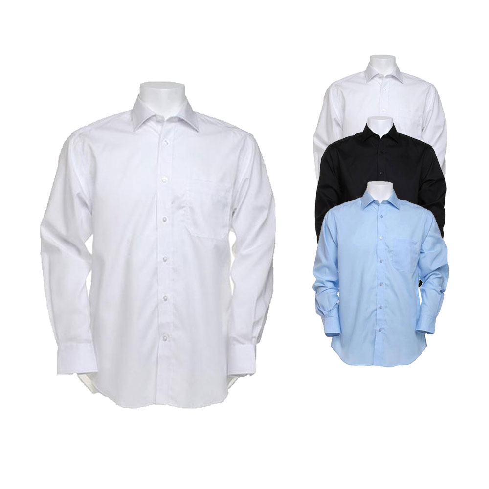 K116 Kustom Kit Herren Hemd Langarm Poplin Shirt