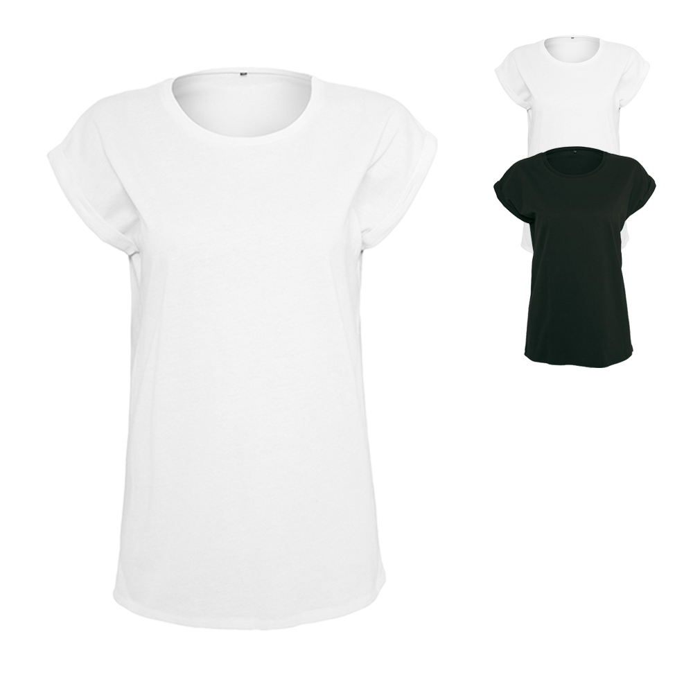 BY138 Build Your Brand Damen Bio T-Shirt mit verlägerer Schulter