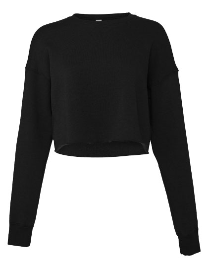 BL7503 Bella Kurzer Rundhals Fleecepullover für Damen bauchfrei