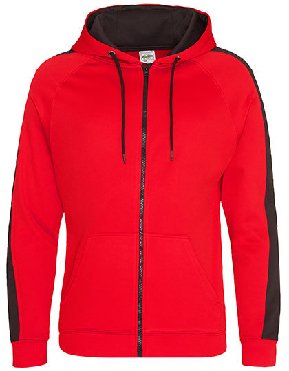 JH066 Just Hoods Kapuzenjacke mit Raglan-Ärmel und Kontrast-Streifen aus Polyester