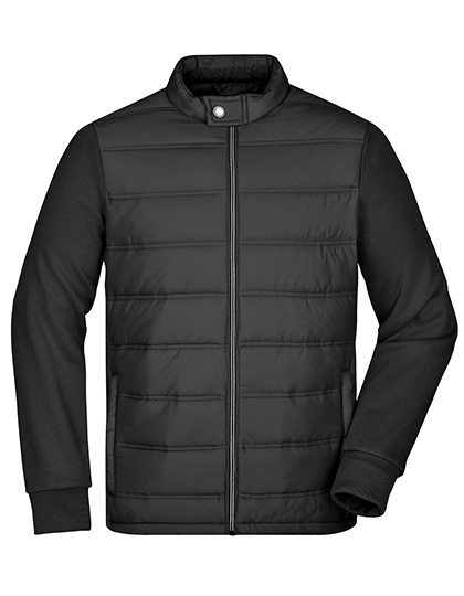 JN1124 James+Nicholson Herren Hybrid Sweatjacke