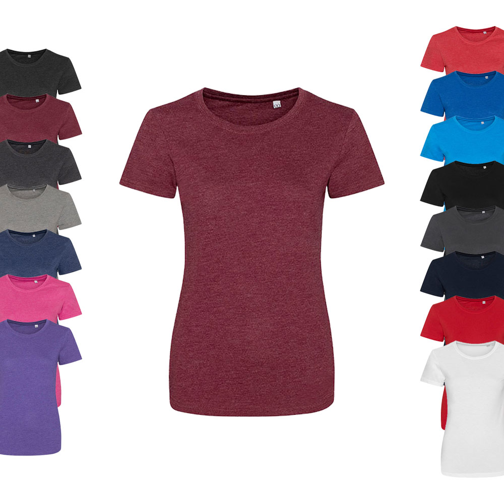 JT001F Just Ts & Polos Damen T-Shirt mit Triblend-Gewebe