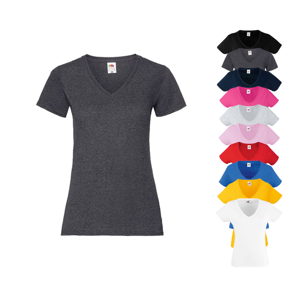 Fruit of the Loom Damen T-Shirt mit V-Ausschnitt