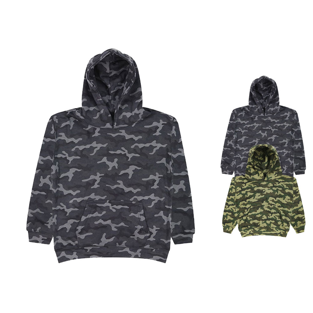 JH014J Just Hoods Kinder Kapuzenpullover Camouflage-Stil