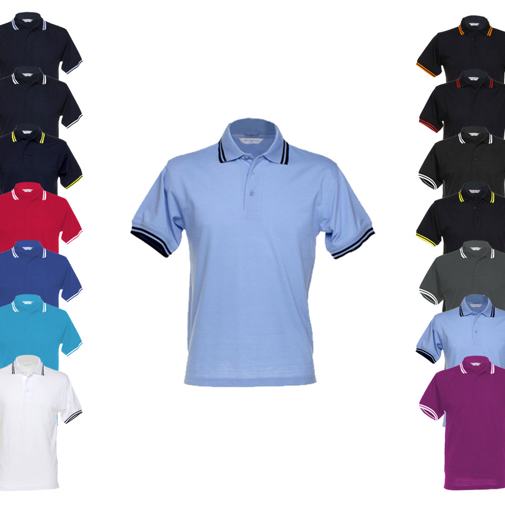 K409 Kustom Kit Polohemd Poloshirt Tipped Collar Polo