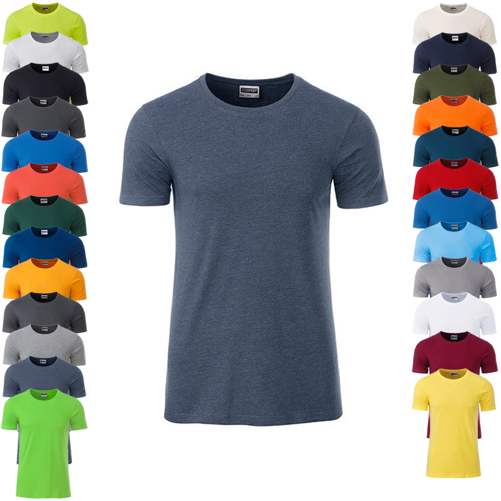 JN8008 James+Nicholson Herren BASIC T-Shirt kurzarm