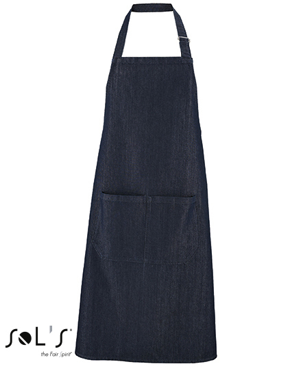 L02104 SOL´S Denim Latzschürze Grant mit Tasche