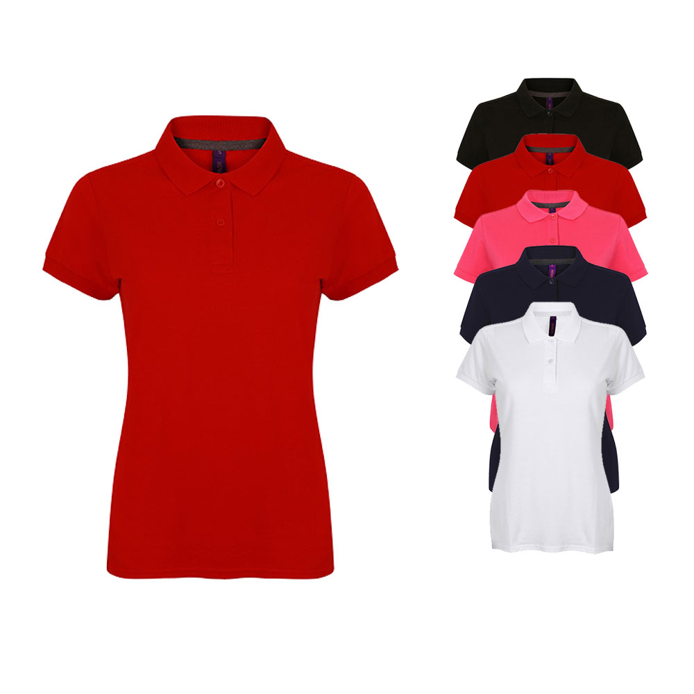 W102 Henbury Damen mikrofeines Pique-Poloshirt