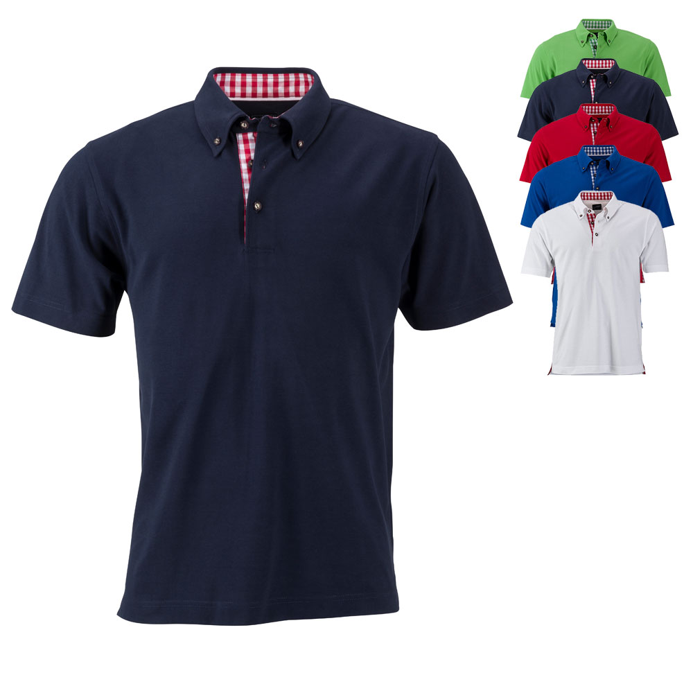 JN716 James+Nicholson Herren Traditionell Polo