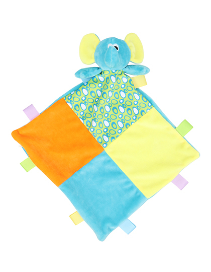 MM701 Mumbles Mehrfarbige Babydecke mit Rassel Kuscheltier