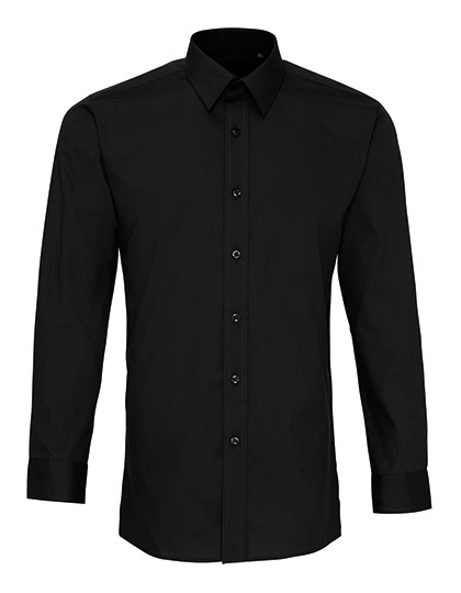 PW204 Premier Workwear Poplin Herren langarm Hemd körpernah