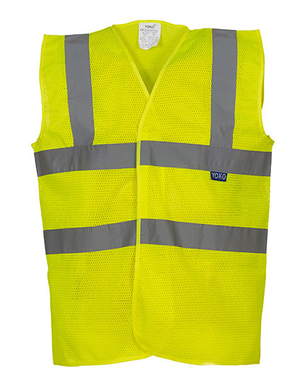 YK120 YOKO Hi-Vis hochsichtbare Sicherheitsweste mit Mesheinsätzen