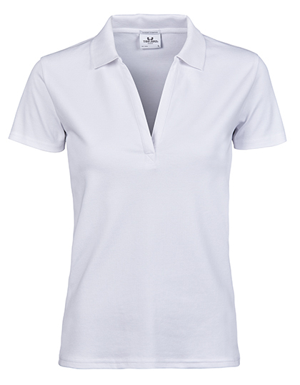 TJ1409 Tee Jays Damen Luxus dehnbares Polo V-Ausschnitt