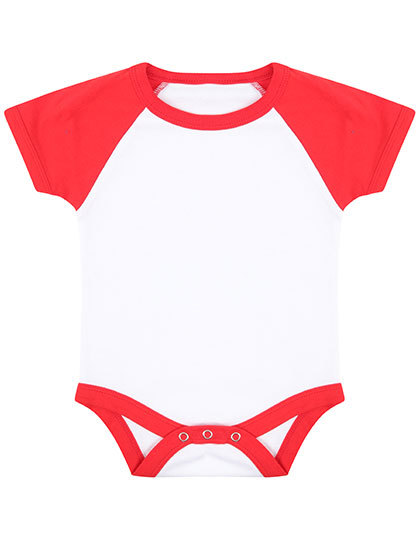 LW502 Larkwood Baby-Body Kurzarm im Baseball-Stil