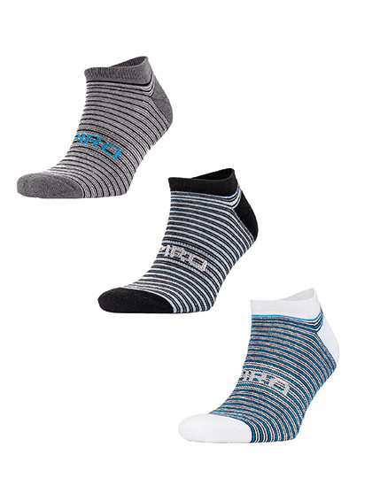 RT295 SPIRO Sneaker-Socken im 3er-Pack mit Streifen