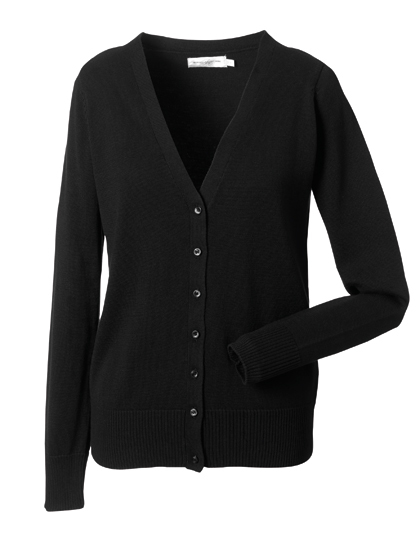 Z715F Russell Collection Damen Strick Cardigan mit V-Ausschnitt