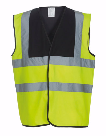 YK100 YOKO Hi-Vis hochsichtbare  Sicherheitsweste mit zwei reflektierenden Bändern