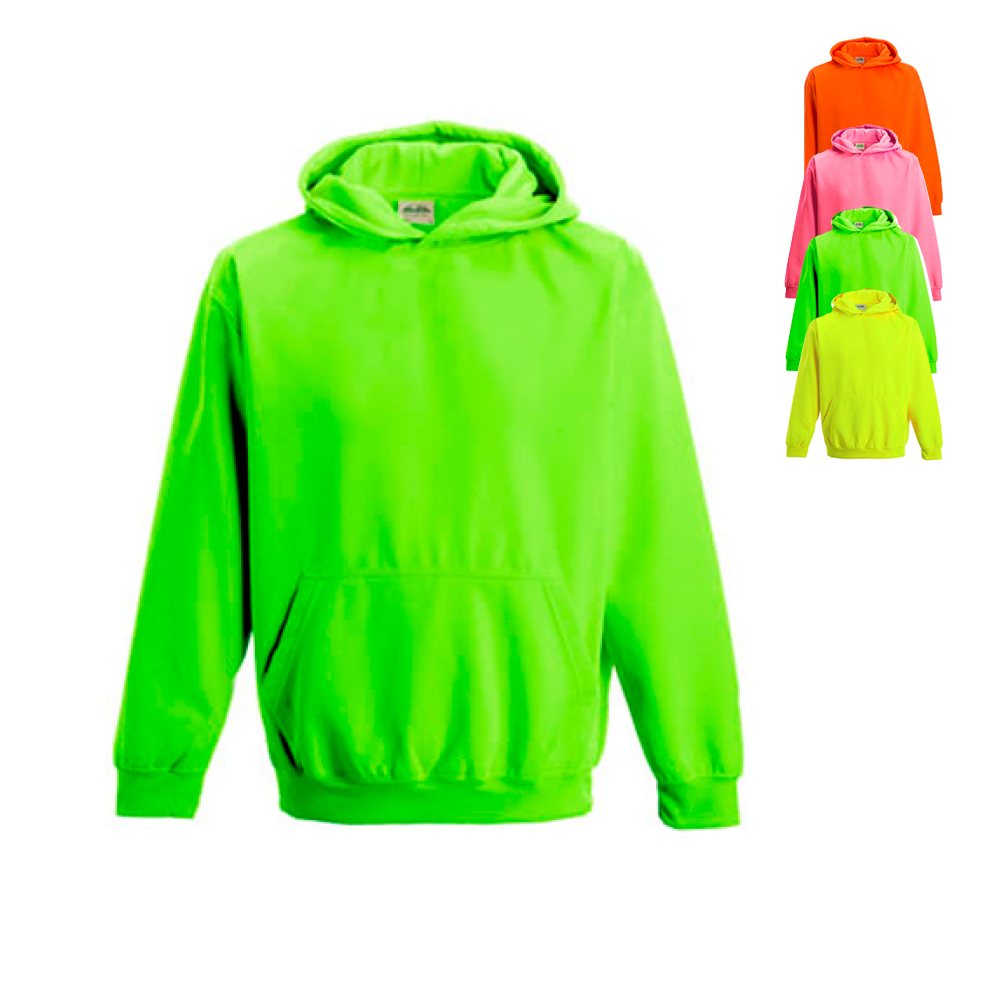 JH004K Just Hoods Kinder Kapuzenpullover in leuchtenden auffälligen Farben