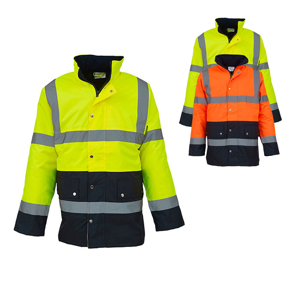 YK302 YOKO Hi-Vis hochsichtbare zweifarbige Autobahn-Jacke