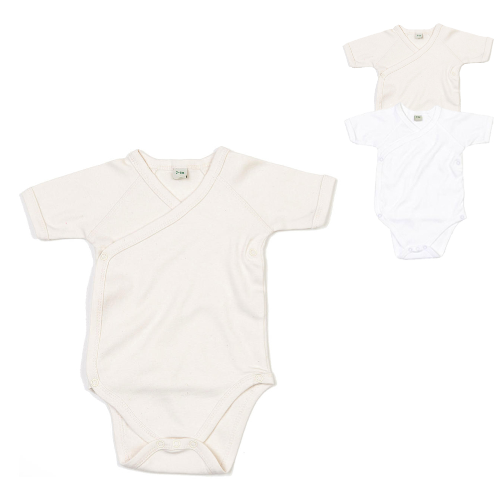 BZ05T Babybugz Baby Bio Kimono Bodyanzug kurzarm