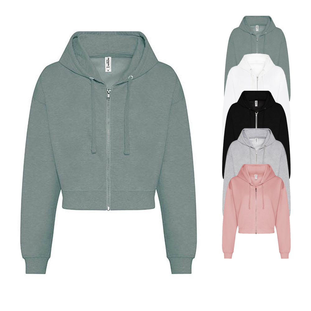 JH065 Just Hoods Damen Kapuzenjacke Bauchfrei