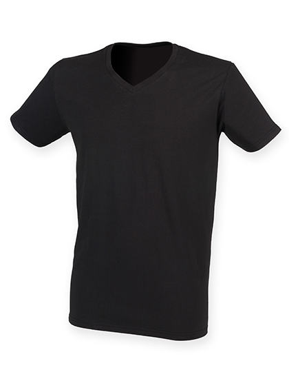 SFM122 SF Men Herren Feel Good Stretch-T-Shirt mit V-Ausschnitt