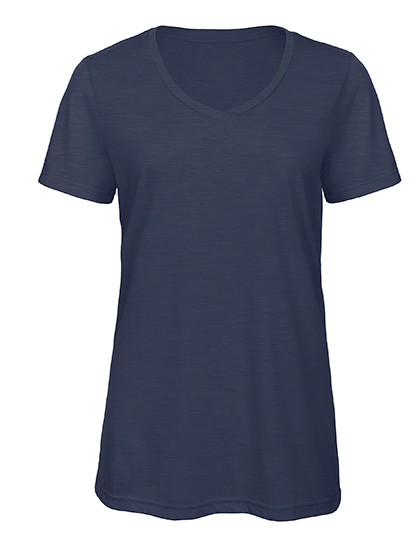 BCTW058 B&C V-Ausschnitt TRIBLEND T-Shirt kurzarm /Damen