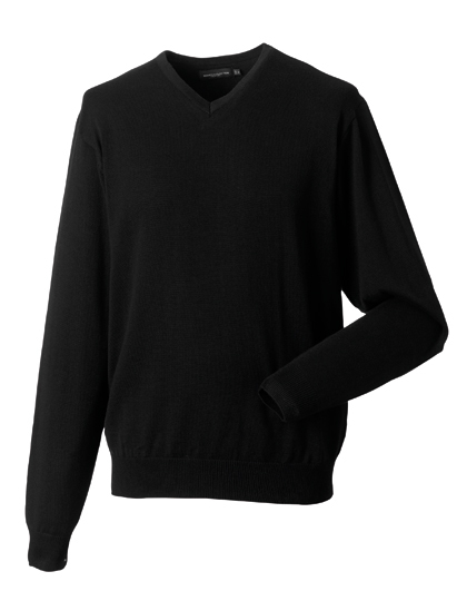 Z710 Russell Collection Herren Strick Pullover mit V-Ausschnitt