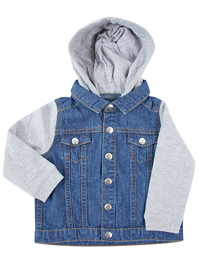 LW750 Larkwood Denim Jacke mit Fleece Kapuze