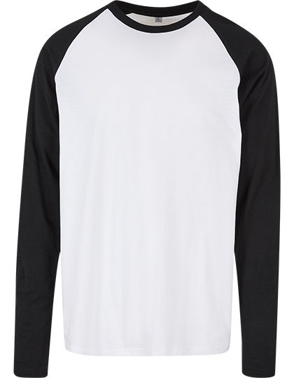 BYBB023 Build Your Brand Basic Herren Kontrast Raglan T-Shirt langarm