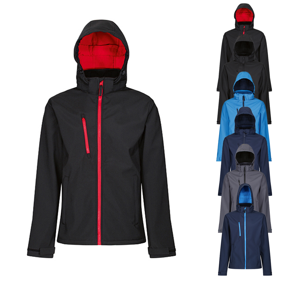 RG701 Regatta Professional VENTUTRER 3-lagige bedruckbare Softshell Jacke mit Kapuze