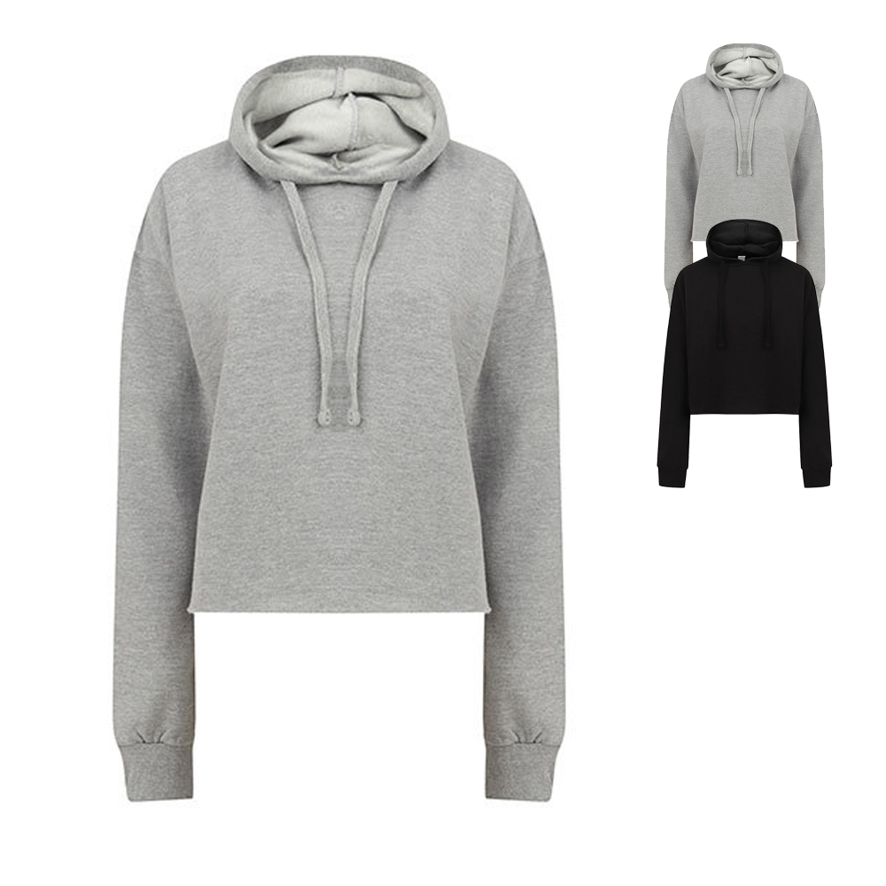 SF516 SF Women Kurz geschnittenes Slounge-Kapuzenpullover für Damen