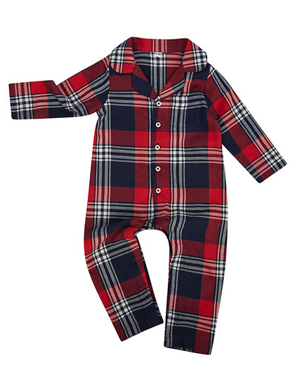 LW074 Larkwood Tartan Baby-Schlafstrampler